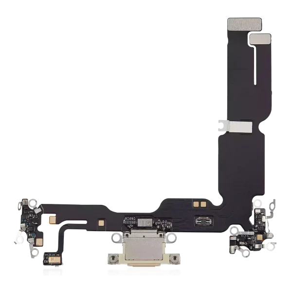 Iphone 15 Plus ile Uyumlu Şarj Portu Esnek Kablosu Plus Sarı ile Uyumlu
