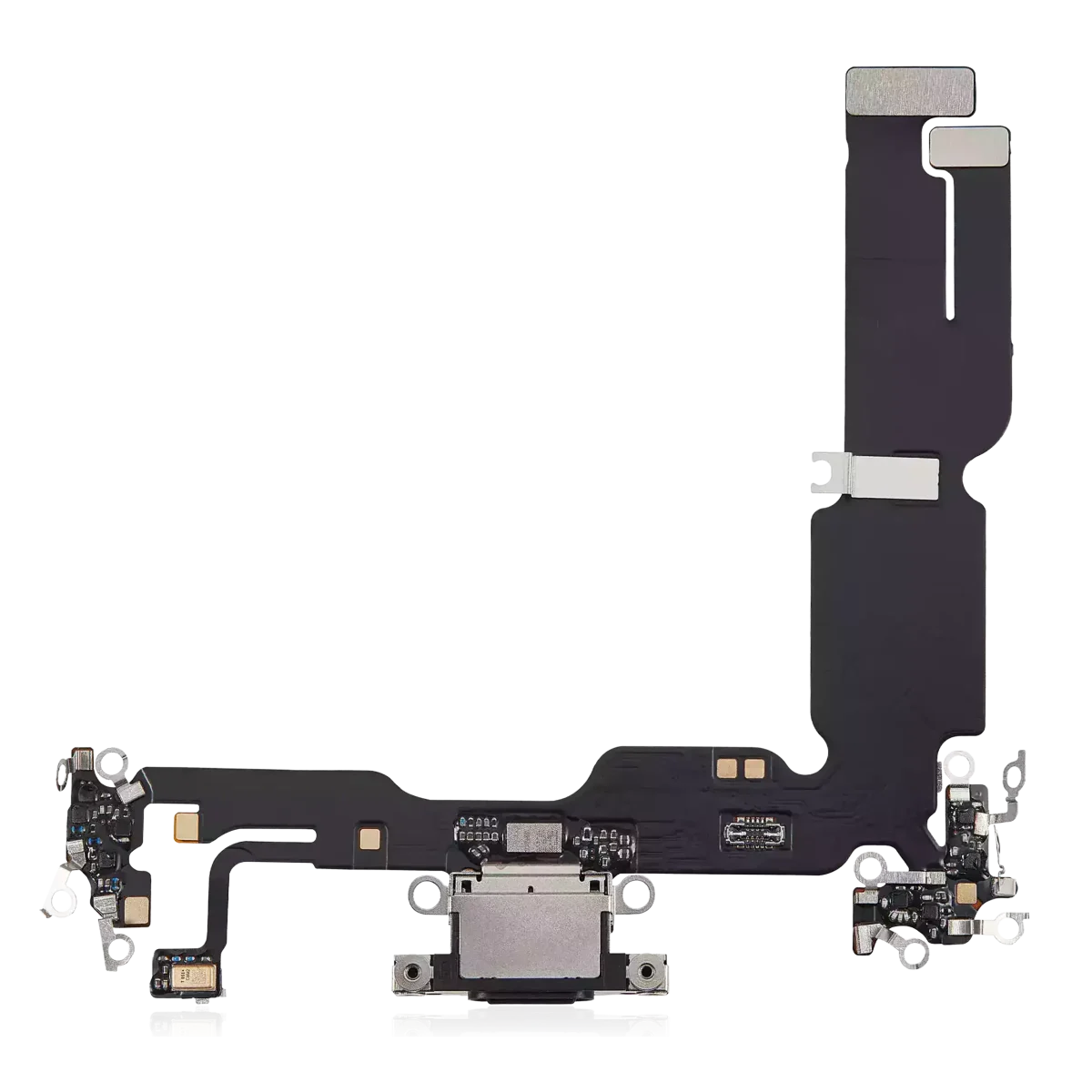 Iphone 15 Plus ile Uyumlu Şarj Portu Esnek Kablosu Plus Siyah ile Uyumlu