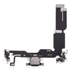 Iphone 15 Plus ile Uyumlu Şarj Portu Esnek Kablosu Plus Siyah ile Uyumlu