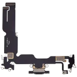 Iphone 15 Plus ile Uyumlu Şarj Portu Esnek Kablosu Plus Siyah ile Uyumlu - Görsel 3