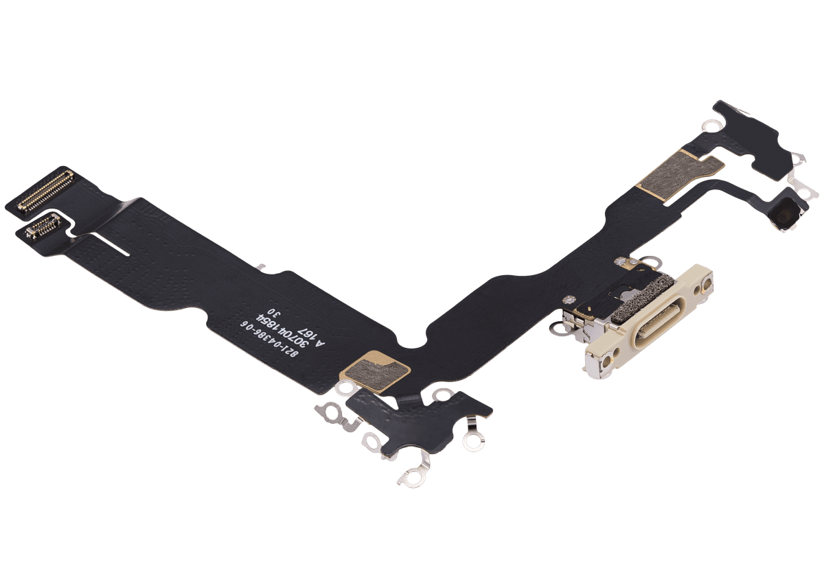 Iphone 15 Plus ile Uyumlu Şarj Portu Esnek Kablosu Premium Sarı ile Uyumlu - Görsel 4