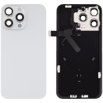 Iphone 15 Pro Max ile Uyumlu Arka Cam Çelik Plakalı Kablosuz NFC Şarj MagSafe Mıknatıs ve El Feneri Esnek ile Uyumlu  Beyaz Titanyum