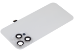Iphone 15 Pro Max ile Uyumlu Arka Cam Çelik Plakalı Kablosuz NFC Şarj MagSafe Mıknatıs ve El Feneri Esnek ile Uyumlu  Beyaz Titanyum - Görsel 3