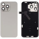 Iphone 15 Pro Max ile Uyumlu Arka Cam Çelik Plakalı Kablosuz NFC Şarj MagSafe Mıknatıs ve El Feneri Esnek ile Uyumlu  Doğal Titanyum