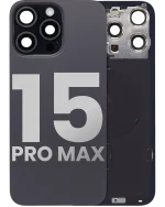 Iphone 15 Pro Max ile Uyumlu Arka Cam Çelik Plakalı Kablosuz NFC Şarj MagSafe Mıknatıs ve El Feneri Esnek ile Uyumlu Full A Sınıfı Siyah Titanyum
