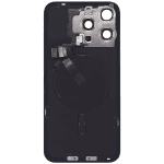 Iphone 15 Pro Max ile Uyumlu Arka Cam Çelik Plakalı Kablosuz NFC Şarj MagSafe Mıknatıs ve El Feneri Esnek ile Uyumlu Full A Sınıfı Siyah Titanyum - Görsel 3