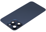 Iphone 15 Pro Max ile Uyumlu Arka Cam Çelik Plakalı Kablosuz NFC Şarj MagSafe Mıknatıs ve El Feneri Esnek ile Uyumlu Full Mavi Titanyum - Görsel 4