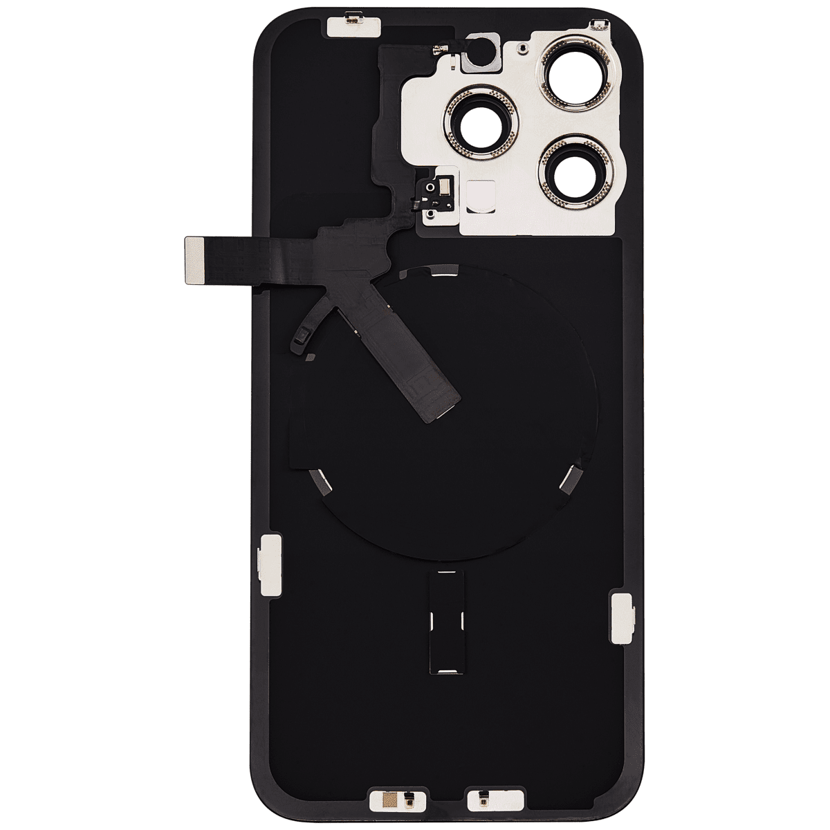 Iphone 15 Pro Max ile Uyumlu Arka Cam Çelik Plakalı Kablosuz NFC Şarj MagSafe Mıknatıs ve El Feneri Esnek ile Uyumlu  Mavi Titanyum - Görsel 2