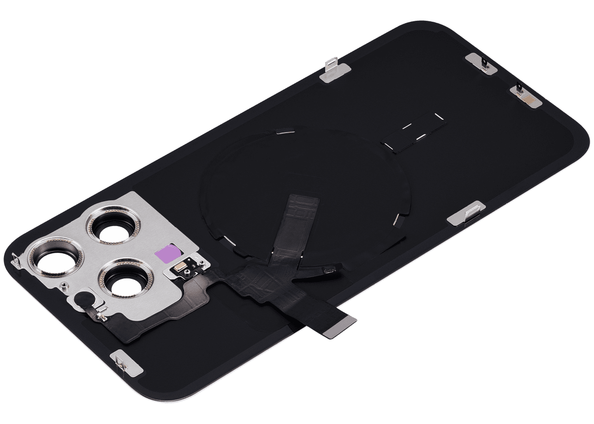 Iphone 15 Pro Max ile Uyumlu Arka Cam Çelik Plakalı Kablosuz NFC Şarj MagSafe Mıknatıs ve El Feneri Esnek ile Uyumlu  Mavi Titanyum - Görsel 4