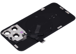 Iphone 15 Pro Max ile Uyumlu Arka Cam Çelik Plakalı Kablosuz NFC Şarj MagSafe Mıknatıs ve El Feneri Esnek ile Uyumlu  Mavi Titanyum - Görsel 4