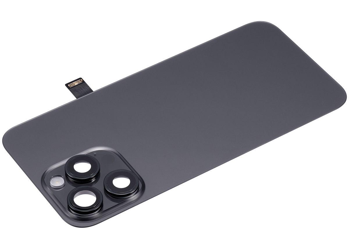 Iphone 15 Pro Max ile Uyumlu Arka Cam Çelik Plakalı Kablosuz NFC Şarj MagSafe Mıknatıs ve El Feneri Esnek ile Uyumlu  Siyah Titanyum - Görsel 3