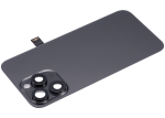 Iphone 15 Pro Max ile Uyumlu Arka Cam Çelik Plakalı Kablosuz NFC Şarj MagSafe Mıknatıs ve El Feneri Esnek ile Uyumlu  Siyah Titanyum - Görsel 3