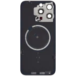 Iphone 15 Pro Max ile Uyumlu Arka Cam Çelik Plakalı MagSafe Mıknatıs Önceden Takılmış Kapak  Doğal Titanyum - Görsel 3
