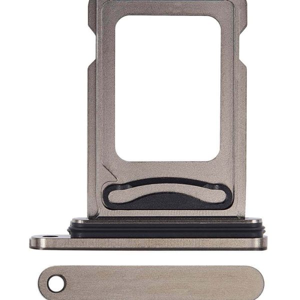 Iphone 15 Pro Max ile Uyumlu Çift Sim Kart Tepsisi / 15 Pro Max Siyah Titanyum ile Uyumlu