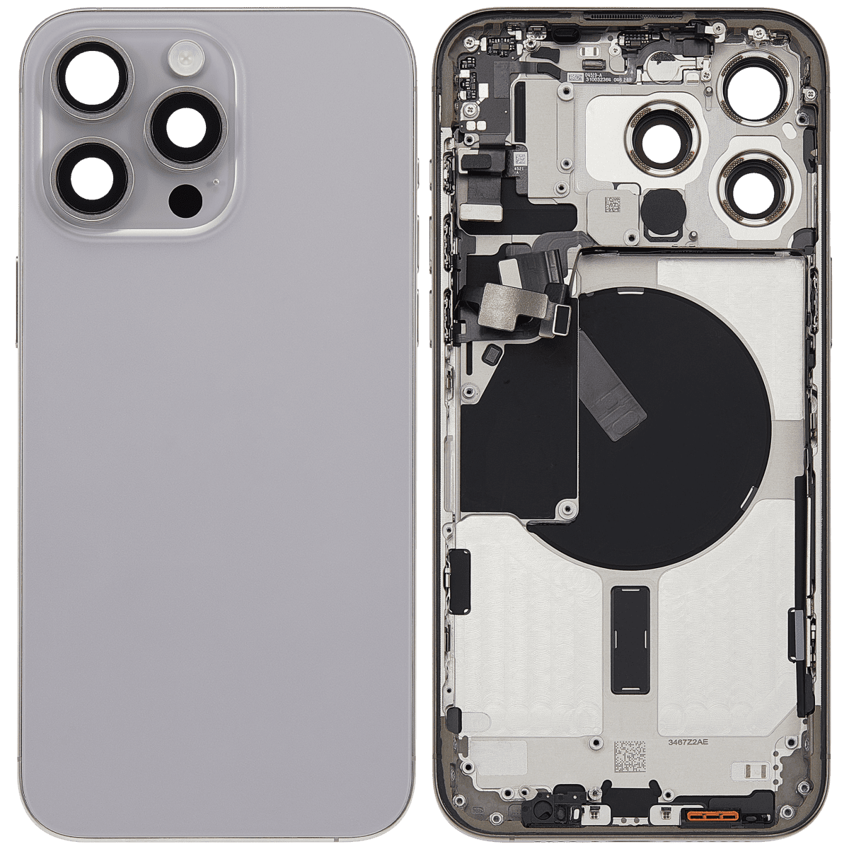 Iphone 15 Pro Max ile Uyumlu Kasa Bileşenler Önceden Takılmış Uluslararası Sürüm ile Uyumlu Kasa Kasa Doğal Titanyum - Görsel 2