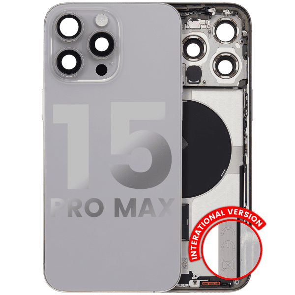 Iphone 15 Pro Max ile Uyumlu Kasa Bileşenler Önceden Takılmış Uluslararası Sürüm ile Uyumlu Kasa Kasa Doğal Titanyum