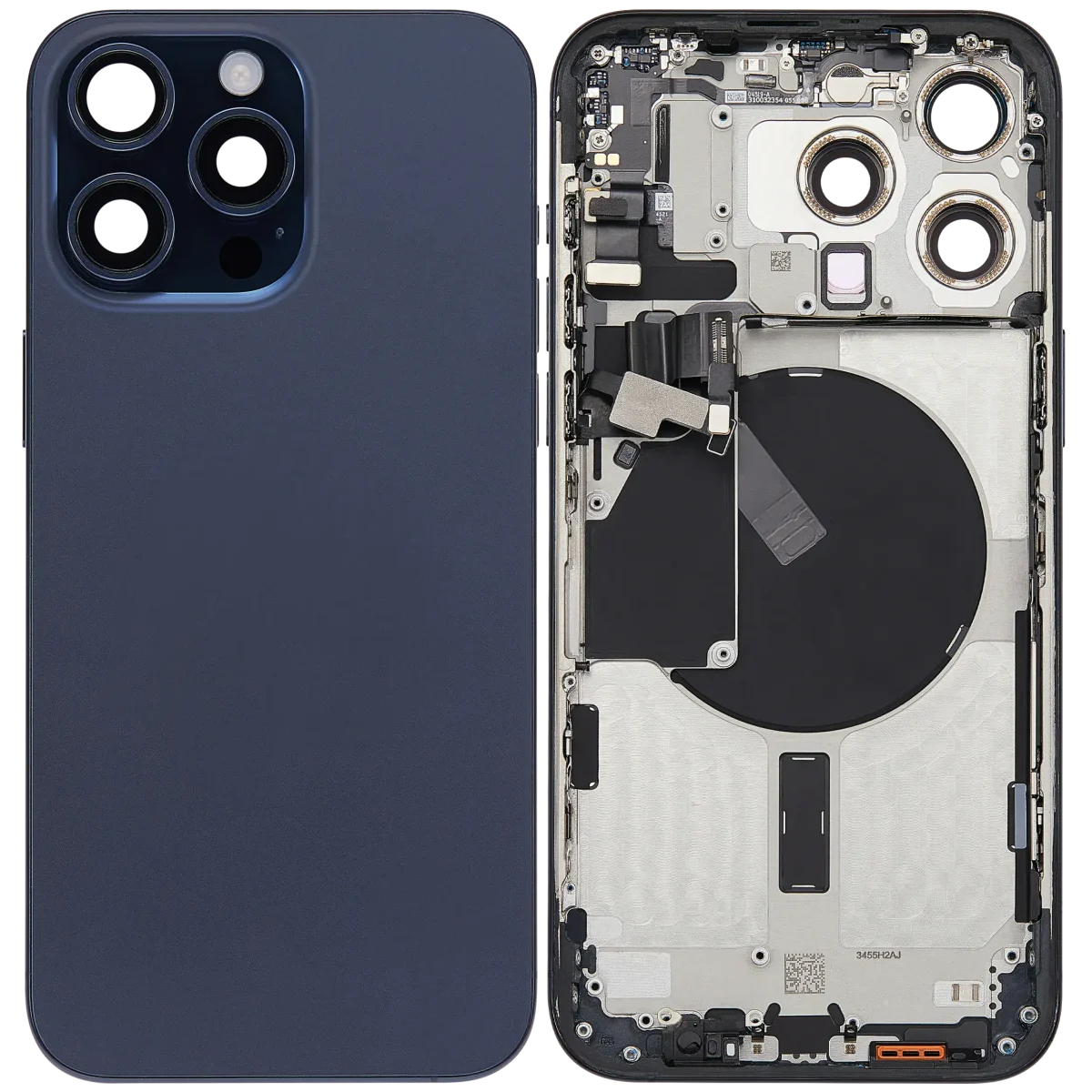 Iphone 15 Pro Max ile Uyumlu Kasa Bileşenler Önceden Takılmış Uluslararası Sürüm ile Uyumlu Kasa Kasa Mavi Titanyum - Görsel 2