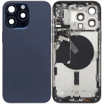 Iphone 15 Pro Max ile Uyumlu Kasa Bileşenler Önceden Takılmış Uluslararası Sürüm ile Uyumlu Kasa Kasa Mavi Titanyum - Görsel 2