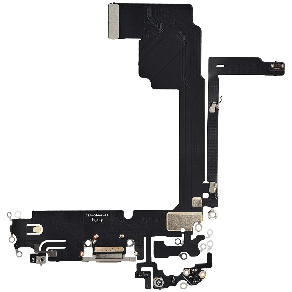 Iphone 15 Pro Max ile Uyumlu Şarj Portu Esnek Kablosu Aftermarket Plus Doğal Titanyum ile Uyumlu - Görsel 3