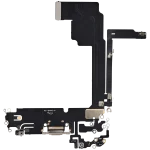 Iphone 15 Pro Max ile Uyumlu Şarj Portu Esnek Kablosu Aftermarket Plus Doğal Titanyum ile Uyumlu - Görsel 3