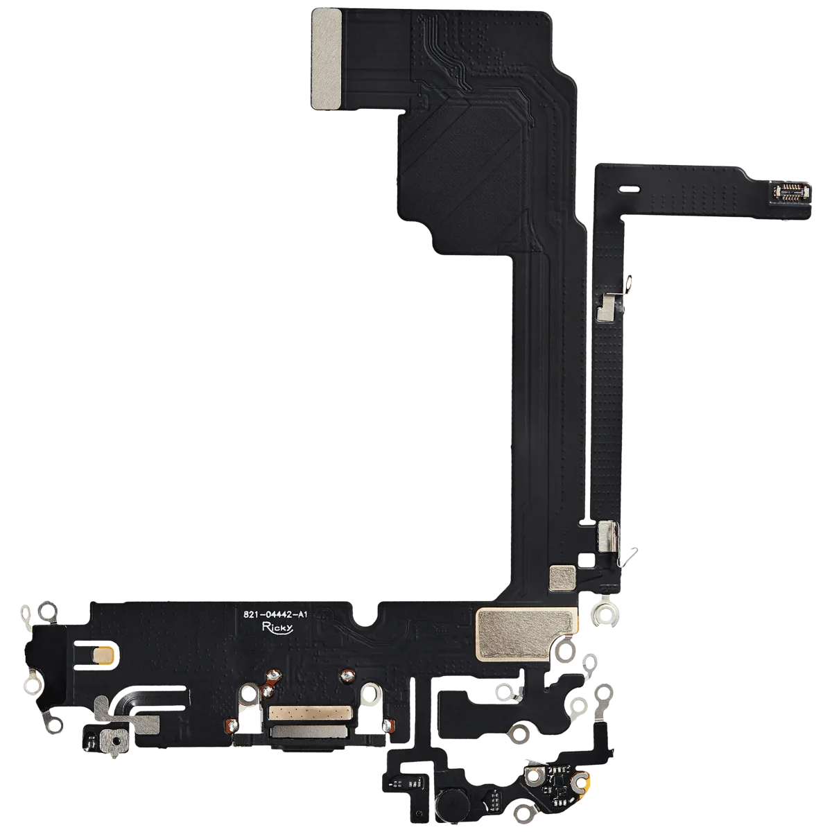 Iphone 15 Pro Max ile Uyumlu Şarj Portu Esnek Kablosu Aftermarket Plus Siyah Titanyum ile Uyumlu - Görsel 3