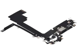 Iphone 15 Pro Max ile Uyumlu Şarj Portu Esnek Kablosu Aftermarket Plus Siyah Titanyum ile Uyumlu - Görsel 4