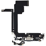 Iphone 15 Pro Max ile Uyumlu Şarj Portu Esnek Kablosu Plus Mavi Titanyum ile Uyumlu
