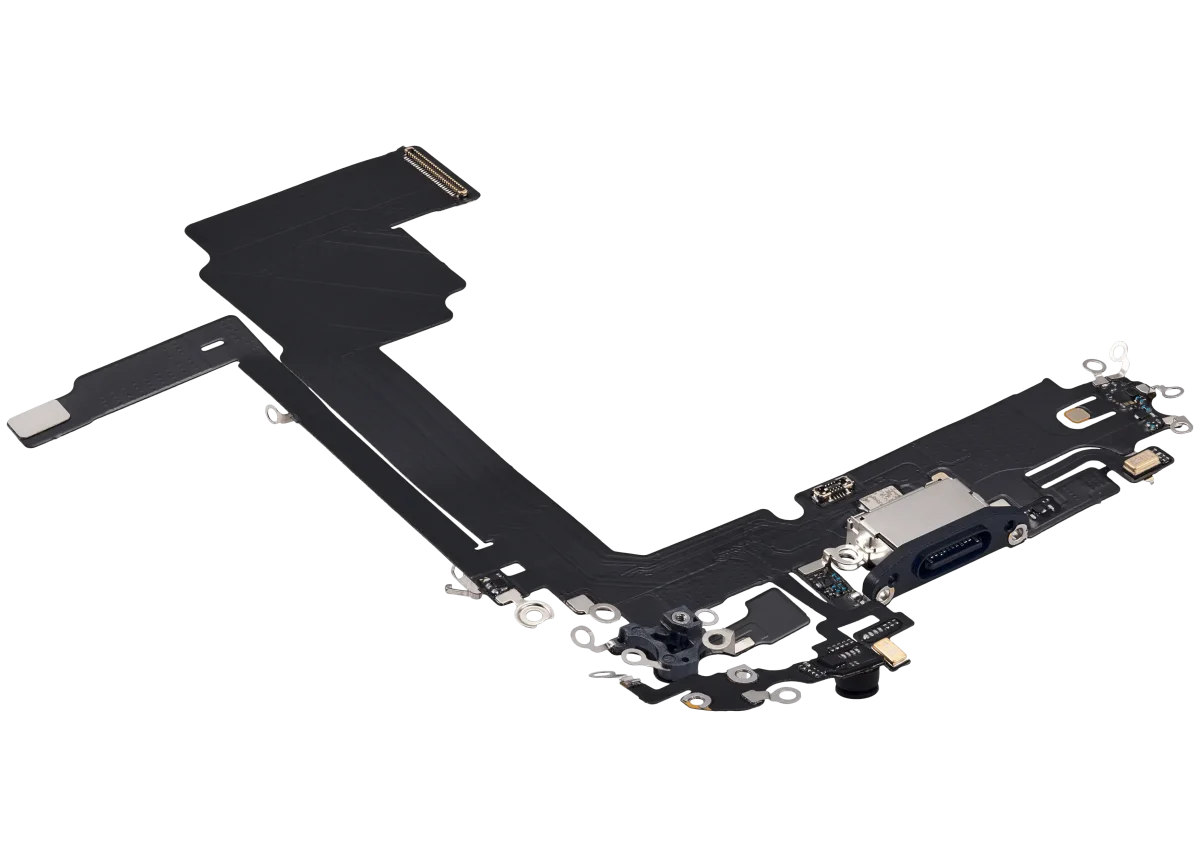 Iphone 15 Pro Max ile Uyumlu Şarj Portu Esnek Kablosu Plus Mavi Titanyum ile Uyumlu - Görsel 4