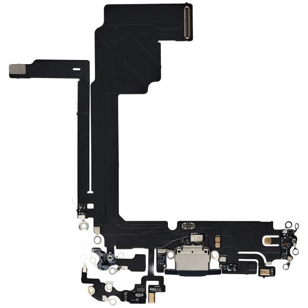 Iphone 15 Pro Max ile Uyumlu Şarj Portu Esnek Kablosu Plus Mavi Titanyum ile Uyumlu