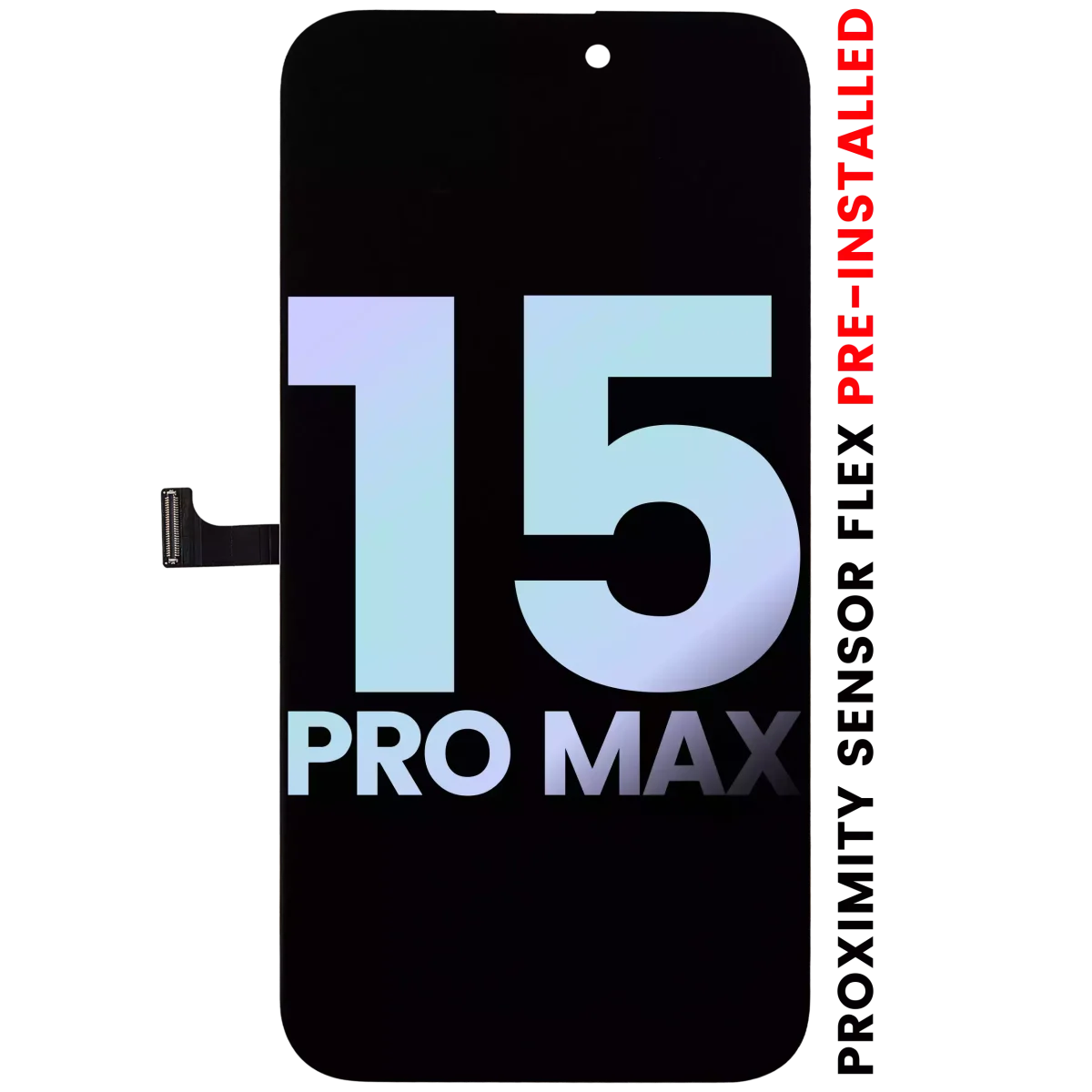 Iphone 15 Pro Max ile Uyumlu Yakınlık Sensörü Flex Önceden Takılı ile Uyumlu Ekran Dokunmatik Servis Paketi ile Uyumlu