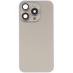 Iphone 15 Pro ile Uyumlu Arka Cam Çelik Plakalı Kablosuz NFC Şarj MagSafe Mıknatıs ve El Feneri Esnek ile Uyumlu  Doğal Titanyum - Görsel 2