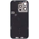 Iphone 15 Pro ile Uyumlu Arka Cam Çelik Plakalı Kablosuz NFC Şarj MagSafe Mıknatıs ve El Feneri Esnek ile Uyumlu Full Beyaz Titanyum - Görsel 3