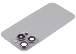 Iphone 15 Pro ile Uyumlu Arka Cam Çelik Plakalı Kablosuz NFC Şarj MagSafe Mıknatıs ve El Feneri Esnek ile Uyumlu Full Doğal Titanyum - Görsel 4