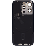 Iphone 15 Pro ile Uyumlu Arka Cam Çelik Plakalı Kablosuz NFC Şarj MagSafe Mıknatıs ve El Feneri Esnek ile Uyumlu Full Mavi Titanyum - Görsel 3