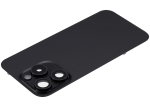 Iphone 15 Pro ile Uyumlu Arka Cam Çelik Plakalı Kablosuz NFC Şarj MagSafe Mıknatıs ve El Feneri Esnek ile Uyumlu Full Siyah Titanyum - Görsel 4