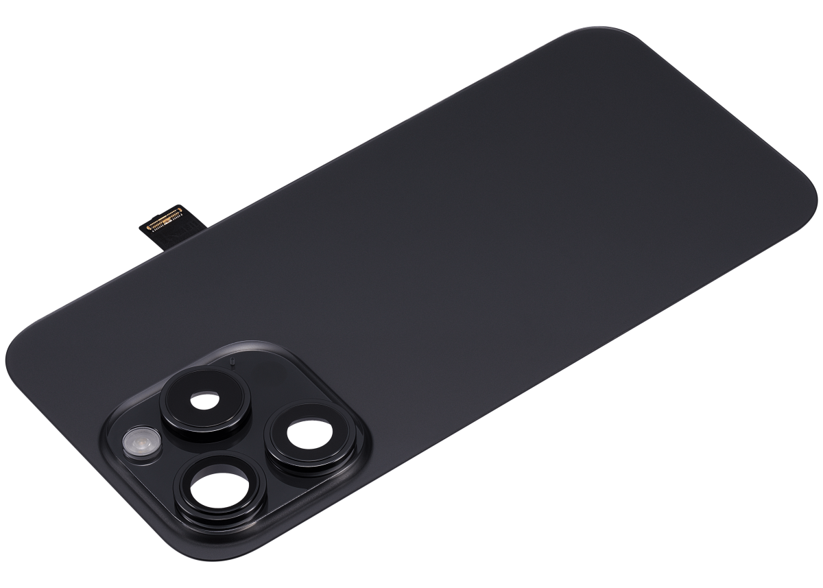 Iphone 15 Pro ile Uyumlu Arka Cam Çelik Plakalı Kablosuz NFC Şarj MagSafe Mıknatıs ve El Feneri Esnek ile Uyumlu  Siyah Titanyum - Görsel 3