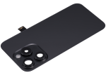 Iphone 15 Pro ile Uyumlu Arka Cam Çelik Plakalı Kablosuz NFC Şarj MagSafe Mıknatıs ve El Feneri Esnek ile Uyumlu  Siyah Titanyum - Görsel 3