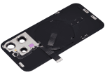 Iphone 15 Pro ile Uyumlu Arka Cam Çelik Plakalı Kablosuz NFC Şarj MagSafe Mıknatıs ve El Feneri Esnek ile Uyumlu  Siyah Titanyum - Görsel 4