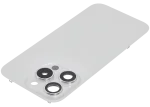 Iphone 15 Pro ile Uyumlu Arka Cam Çelik Plakalı MagSafe Mıknatıs Önceden Takılmış Kapak  Beyaz Titanyum - Görsel 3