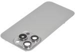 Iphone 15 Pro ile Uyumlu Arka Cam Çelik Plakalı MagSafe Mıknatıs Önceden Takılmış Kapak  Doğal Titanyum - Görsel 3