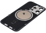 Iphone 15 Pro ile Uyumlu Arka Cam Çelik Plakalı MagSafe Mıknatıs Önceden Takılmış Kapak  Mavi Titanyum - Görsel 4