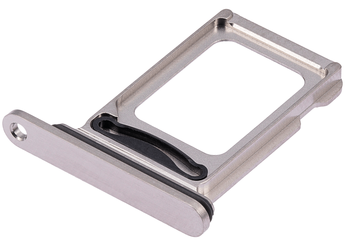 Iphone 15 Pro ile Uyumlu Çift Sim Kart Tepsisi / 15 Pro Max Beyaz Titanyum ile Uyumlu - Görsel 4