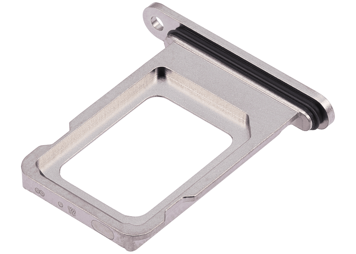 Iphone 15 Pro ile Uyumlu Çift Sim Kart Tepsisi / 15 Pro Max Beyaz Titanyum ile Uyumlu - Görsel 5