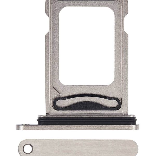 Iphone 15 Pro ile Uyumlu Çift Sim Kart Tepsisi / 15 Pro Max Beyaz Titanyum ile Uyumlu