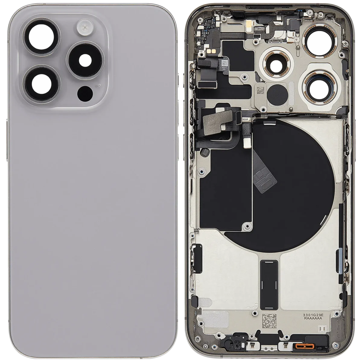 Iphone 15 Pro ile Uyumlu Kasa Bileşenler Önceden Takılmış Uluslararası Sürüm ile Uyumlu Kasa Kasa Doğal Titanyum - Görsel 2