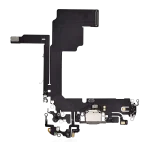 Iphone 15 Pro ile Uyumlu Şarj Portu Esnek Kablosu Aftermarket Plus Doğal Titanyum ile Uyumlu