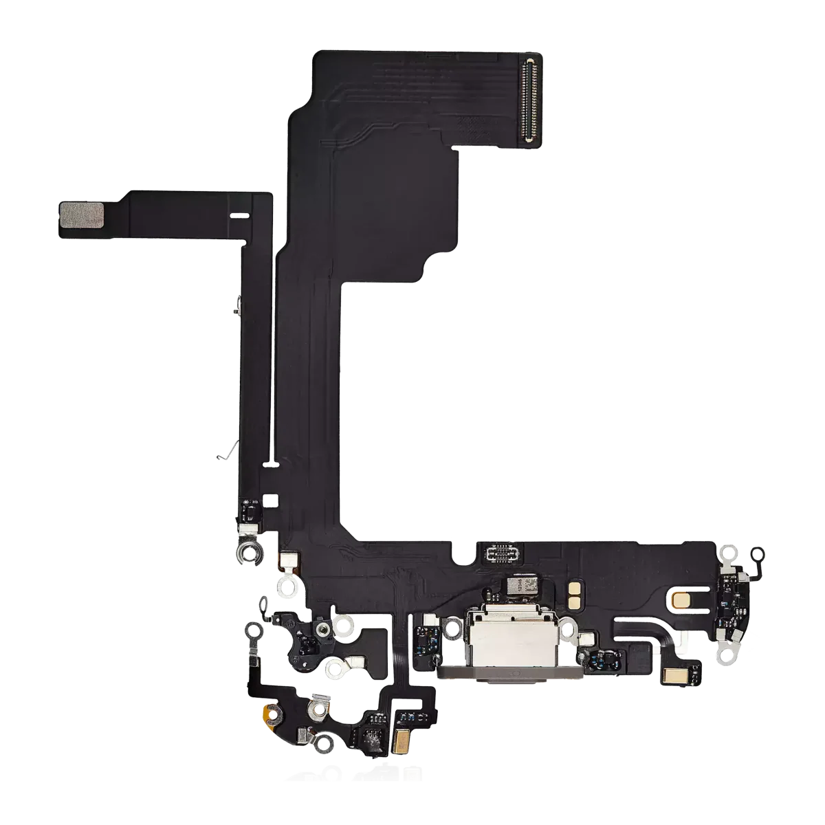 Iphone 15 Pro ile Uyumlu Şarj Portu Esnek Kablosu Aftermarket Plus Doğal Titanyum ile Uyumlu - Görsel 5