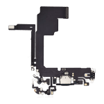 Iphone 15 Pro ile Uyumlu Şarj Portu Esnek Kablosu Aftermarket Plus Mavi Titanyum ile Uyumlu