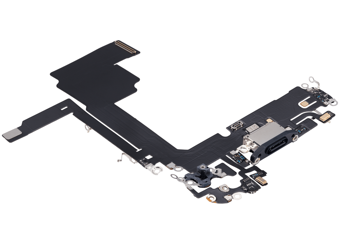 Iphone 15 Pro ile Uyumlu Şarj Portu Esnek Kablosu Aftermarket Plus Mavi Titanyum ile Uyumlu - Görsel 3