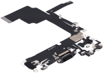 Iphone 15 Pro ile Uyumlu Şarj Portu Esnek Kablosu Aftermarket Plus ile Uyumlu Siyah Titanyum - Görsel 4